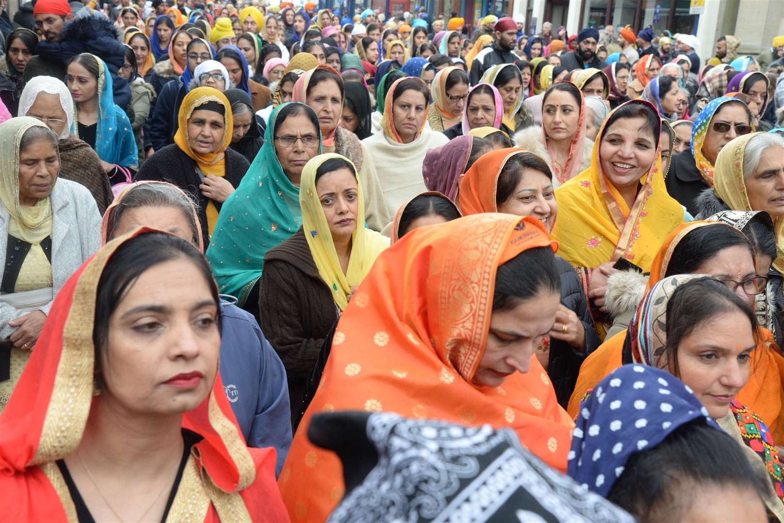 The Vaisakhi procession making its way around Gravesend town centre in 2019. Picture: Chris Davey