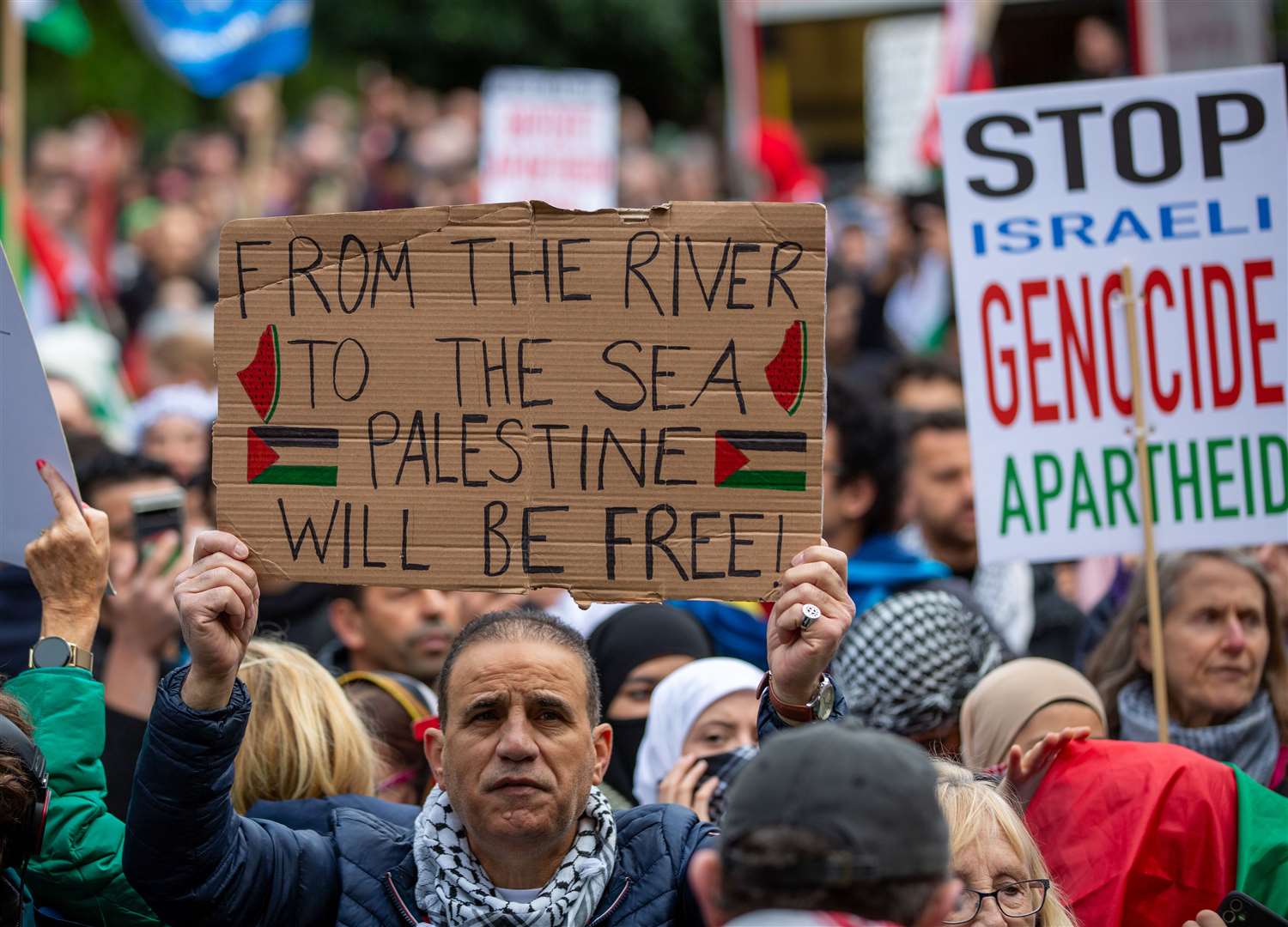 Protesters in Dublin (Damien Storan/PA)