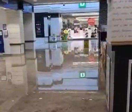 The Pentagon flooded following heavy rainfall overnight