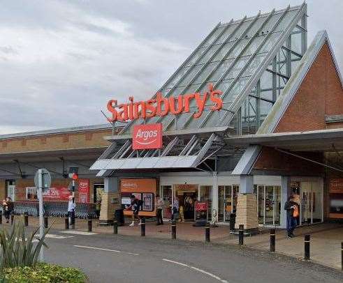 O'Brien targeted the Sainsbury's store in the Avenue of Remembrance, Sittingbourne. Photo: Google