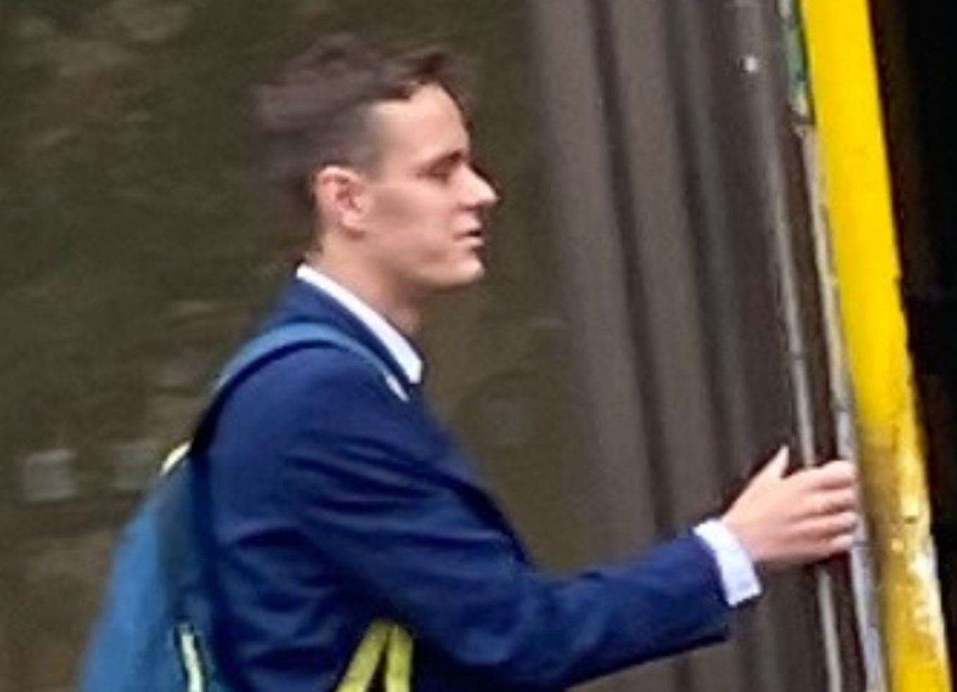 Joshua Turner leaving Folkestone Magistrates’ Court after the hearing on Thursday, September 5