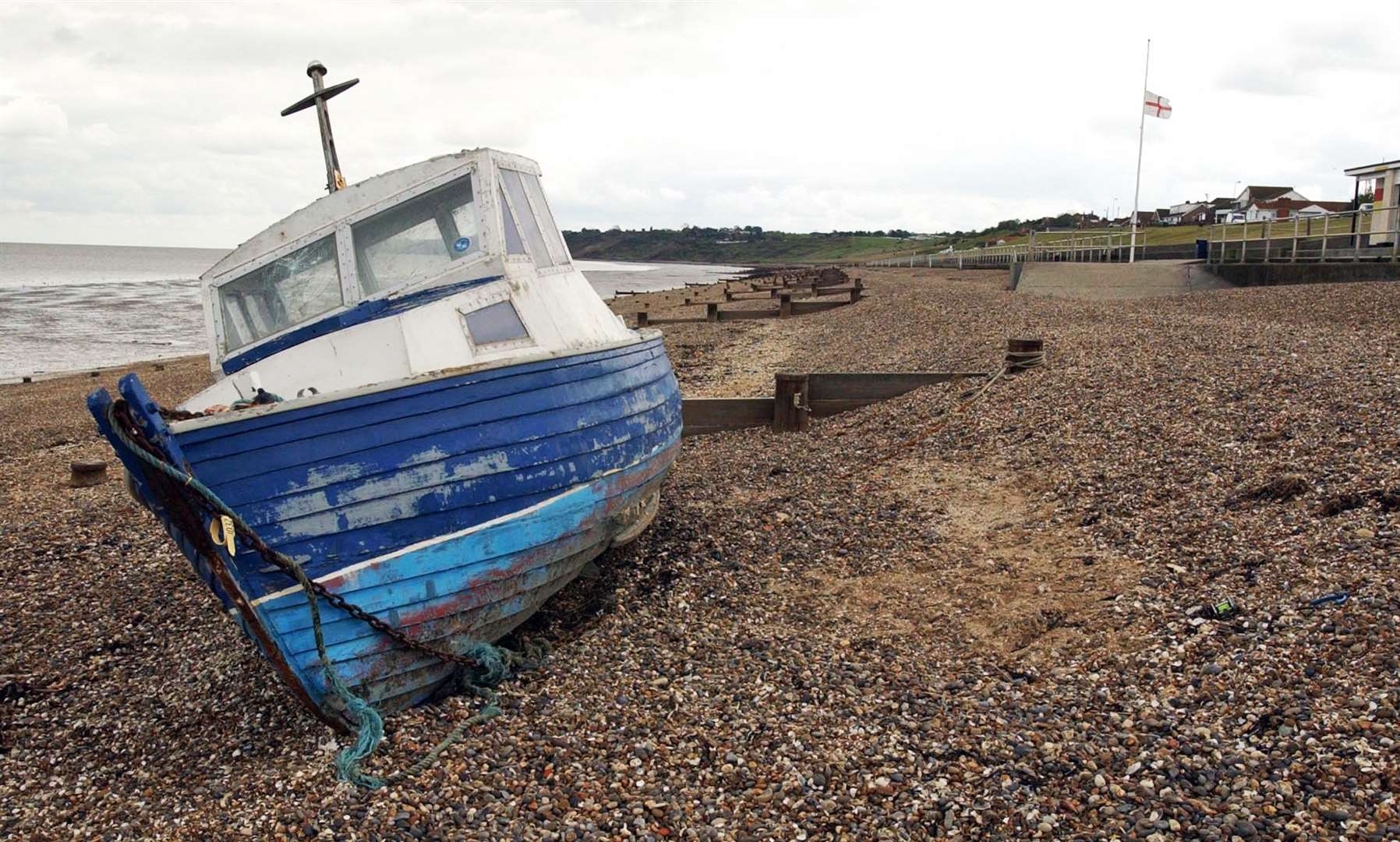 The beach between Sheerness and Minster on the Isle of Sheppey where the mysterious "piano man" Andreas Grassl was found by police dripping wet. Picture: Mike Gunnill