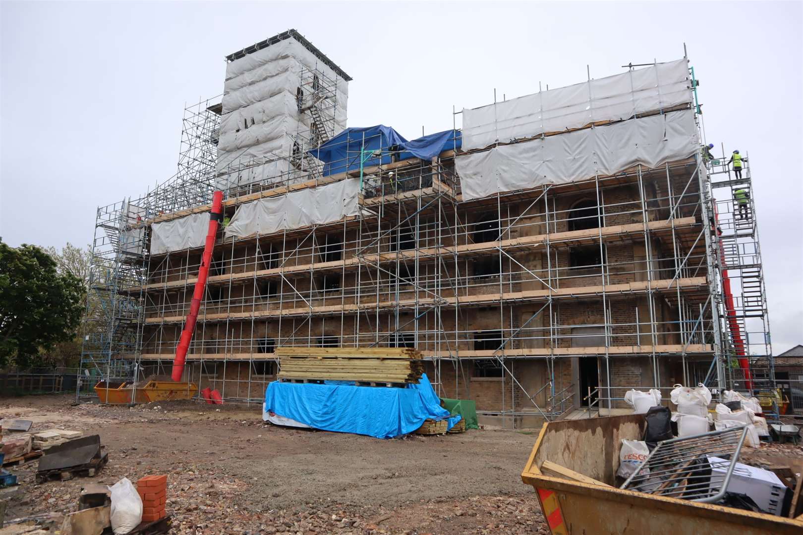 Work on the building at Sheerness Dockyard Church started years ago – it is set to reopen this year. Picture: John Nurden