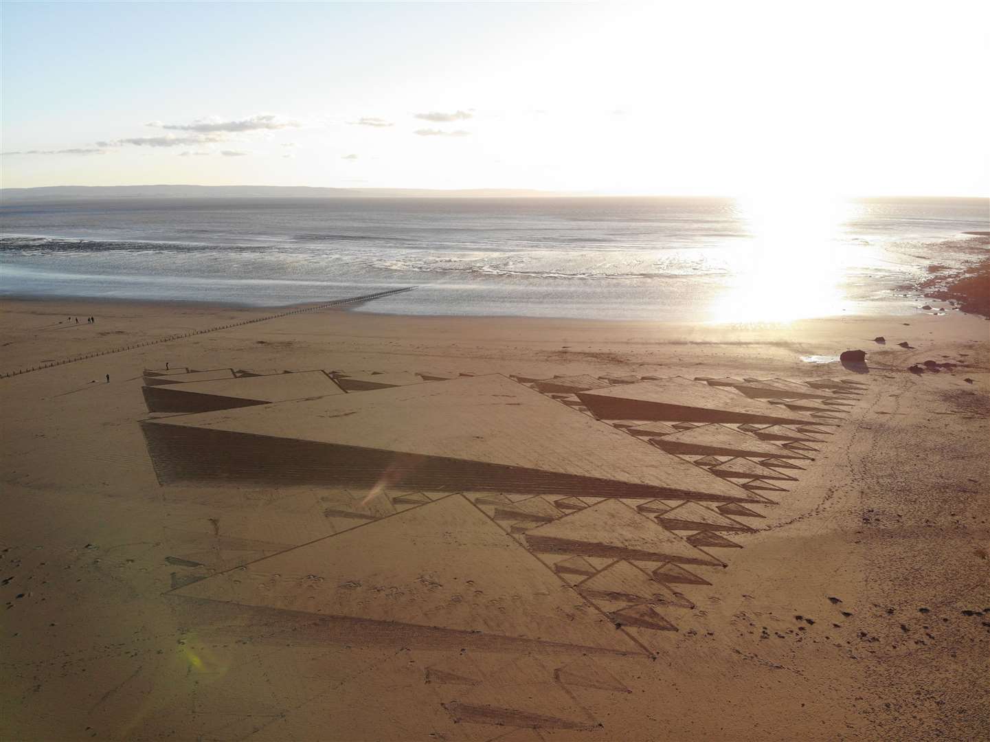 Simon Beck has created more than 140 artworks on Brean Beach (Raed Shakman)