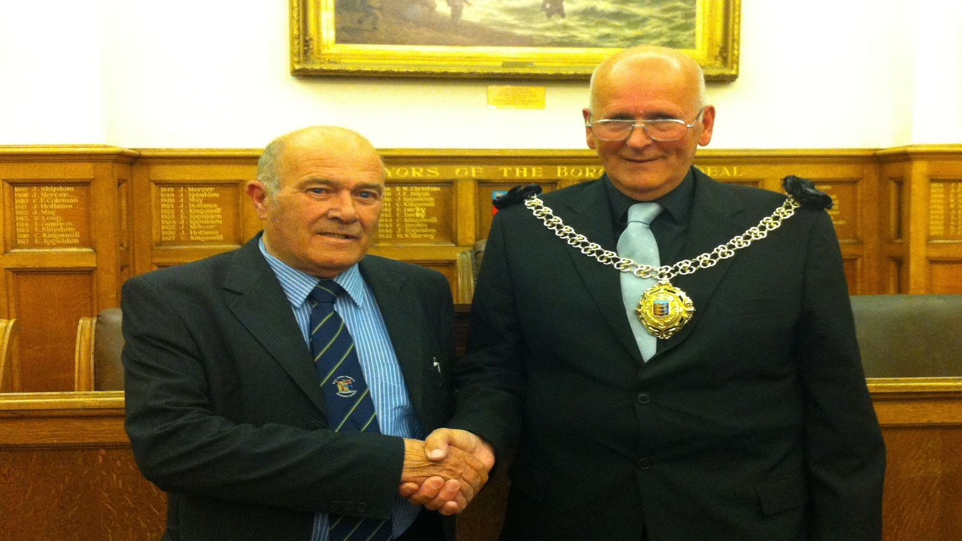 Deputy Mayor Wayne Elliot and Mayor of Deal Adrian Friend