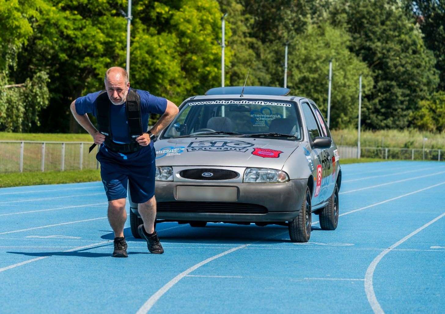 David Cooke will attempt to pull a Ford Fiesta weighing more than 2,000 pounds. Photo: ICookeImages