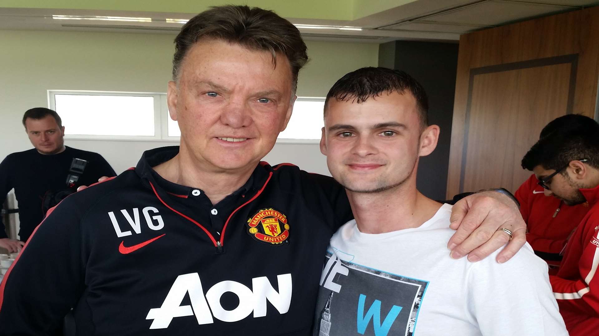 Tommy also met Man United manager Louis van Gaal