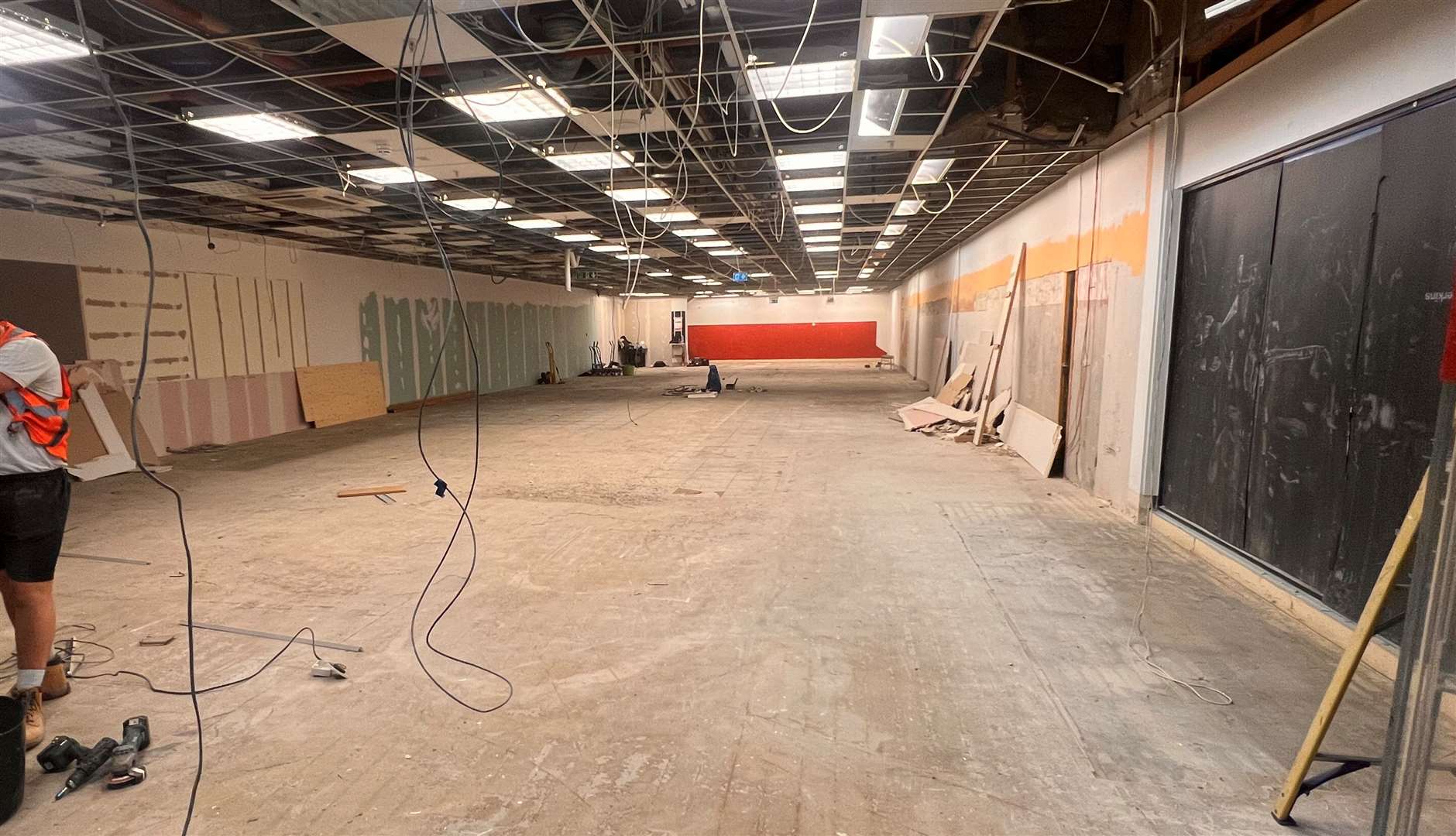 The former Waterstones store in Ashford has been stripped out. Picture: Steve Salter