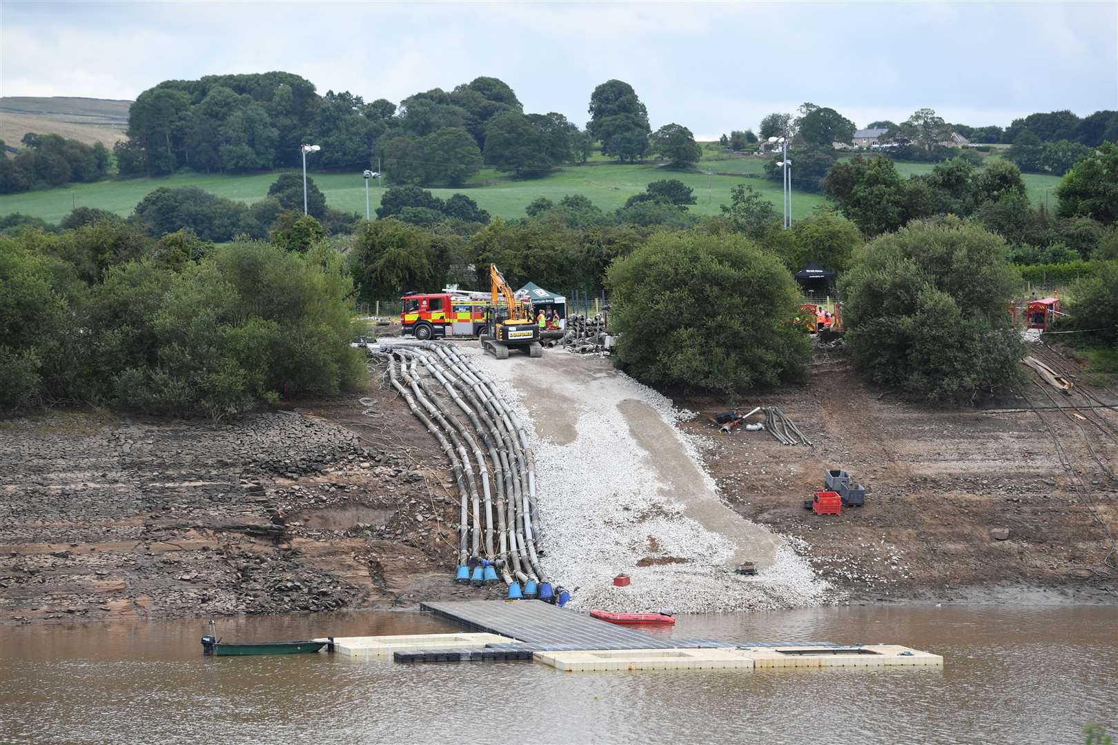 Work on the reservoir began after heavy rainfall (Joe Giddens/PA)