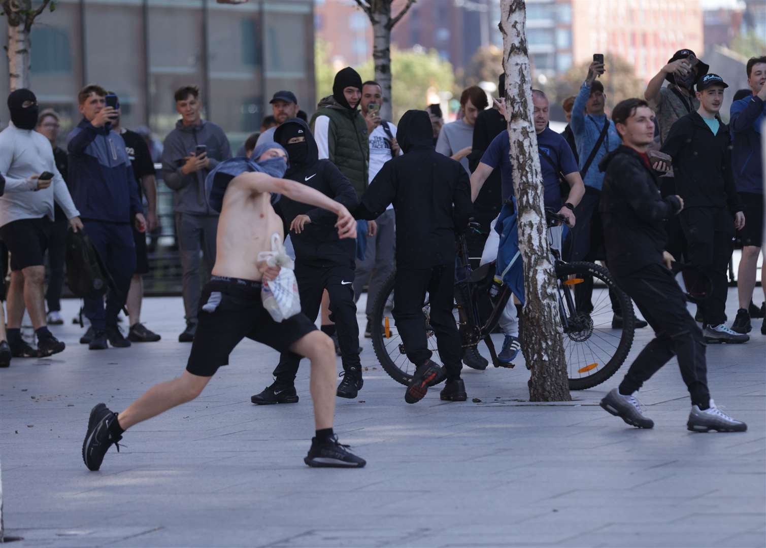 Protests in Liverpool (James Speakman/PA)