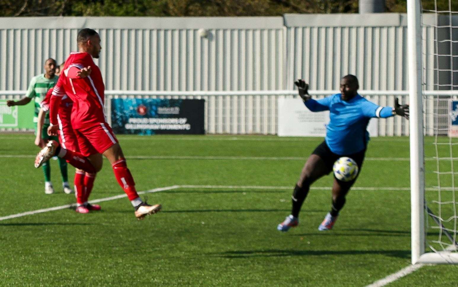 Dean Grant equalises. Picture: Les Biggs