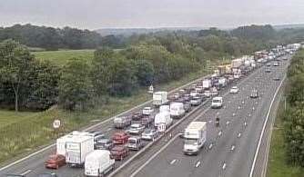 The queues on the M25. Picture: Highways England (13012922)