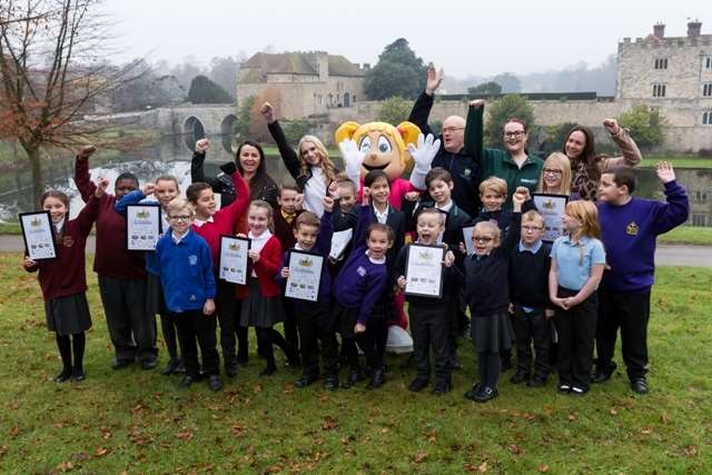 Buster's Book Club winners and supporters at Leeds Castle (5616181)