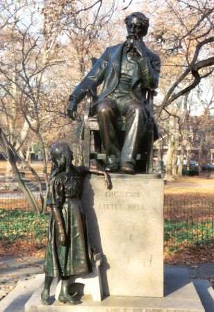 The world's only full size statue of Charles Dickens is in Clark Park, Philadelphia.Picture: The Dickens Fellowship, Philadelphia