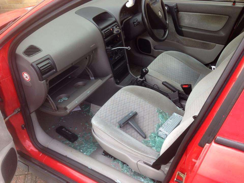 This is how the Pragnell's car was left after the break-in