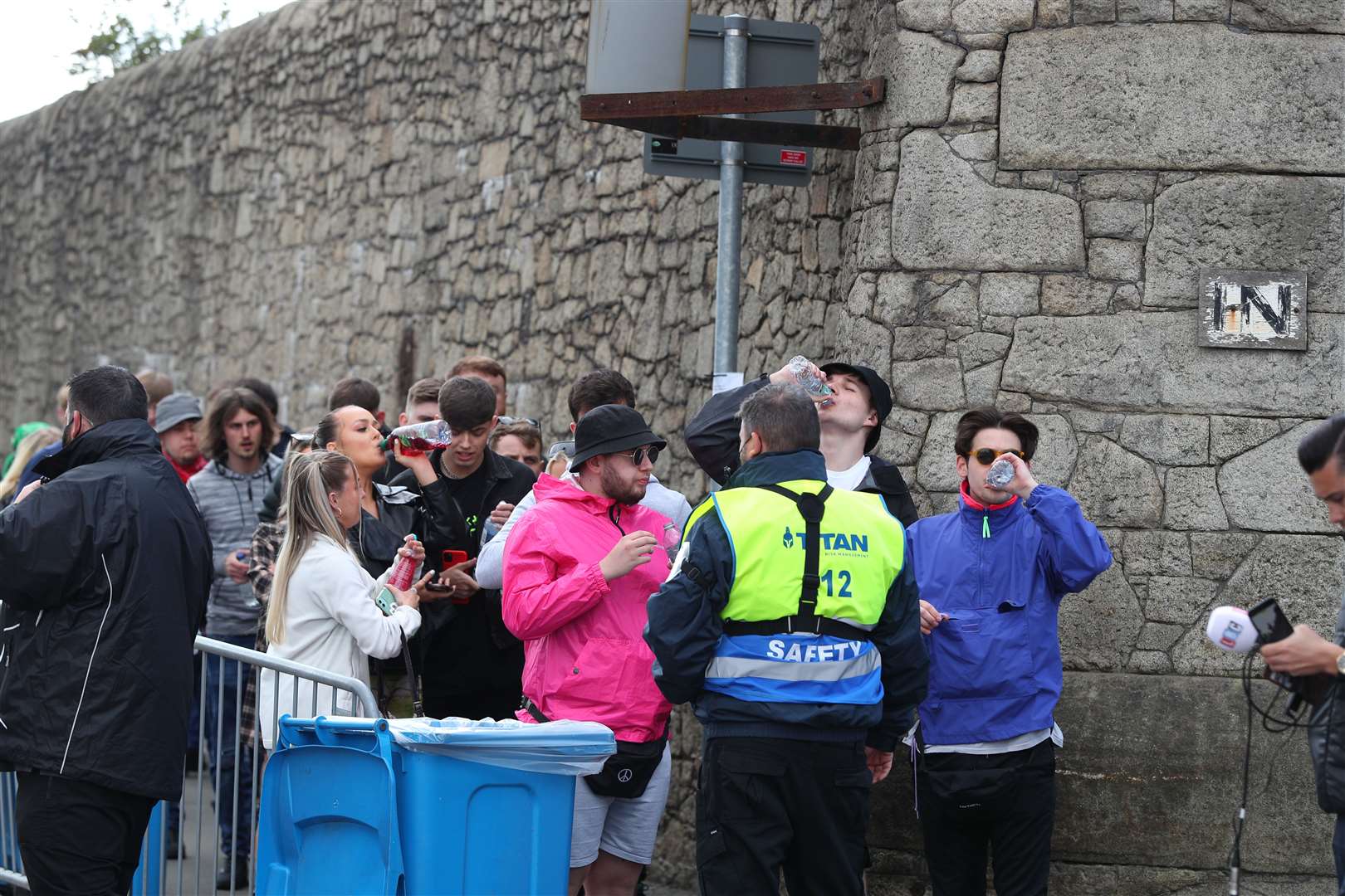 Revellers arrive at the event (Peter Byrne/PA)