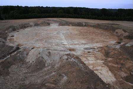 Archaeologists have uncovered a stone age henge near Hollingbourne