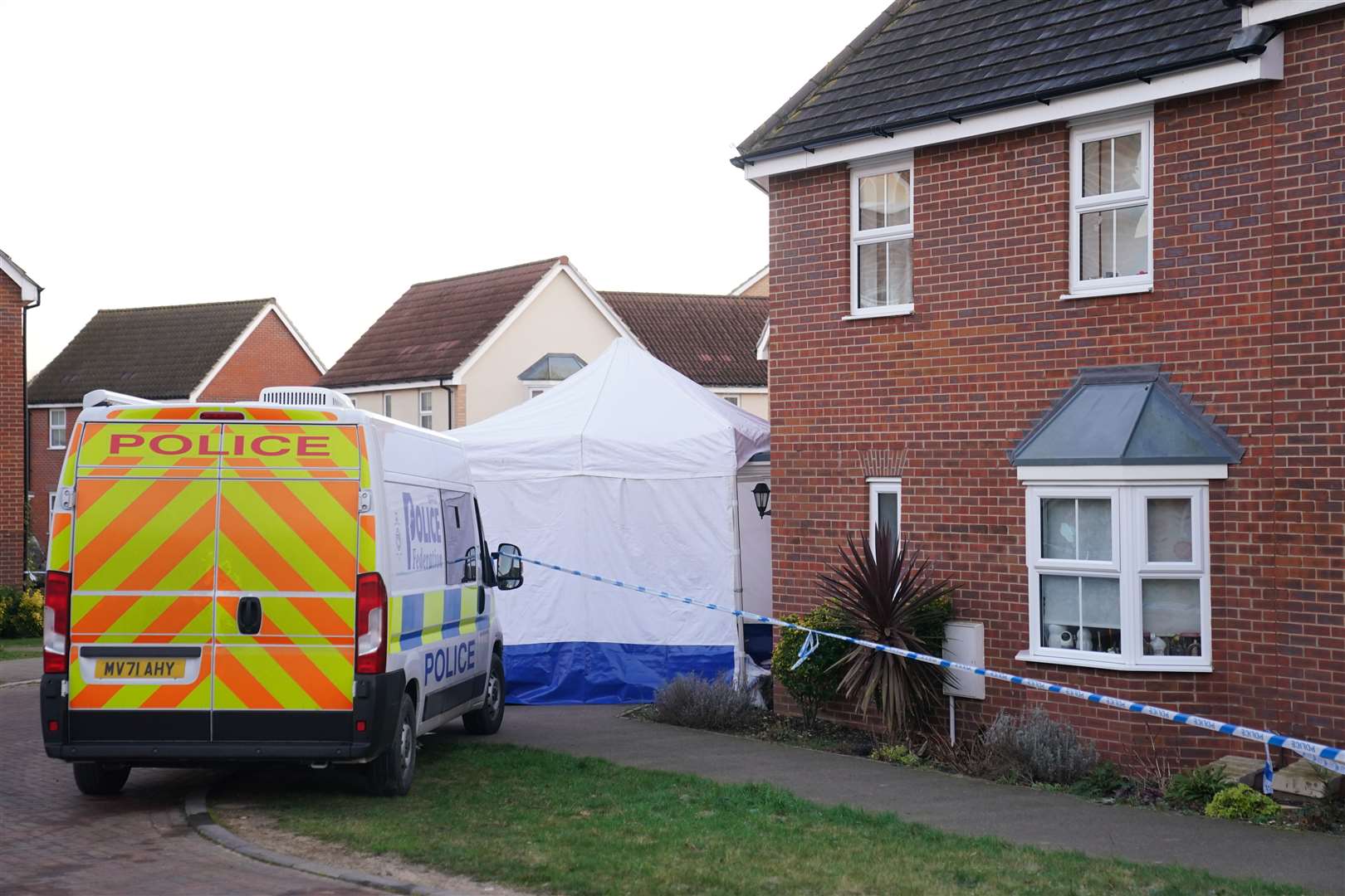 Police attended the scene in Costessey (Joe Giddens/PA)