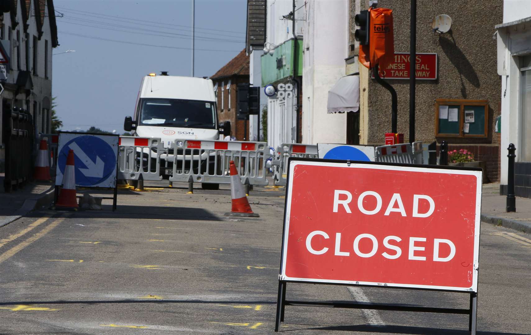 The A2 will be shut for up to a month at Newington High Street, near Sittingbourne