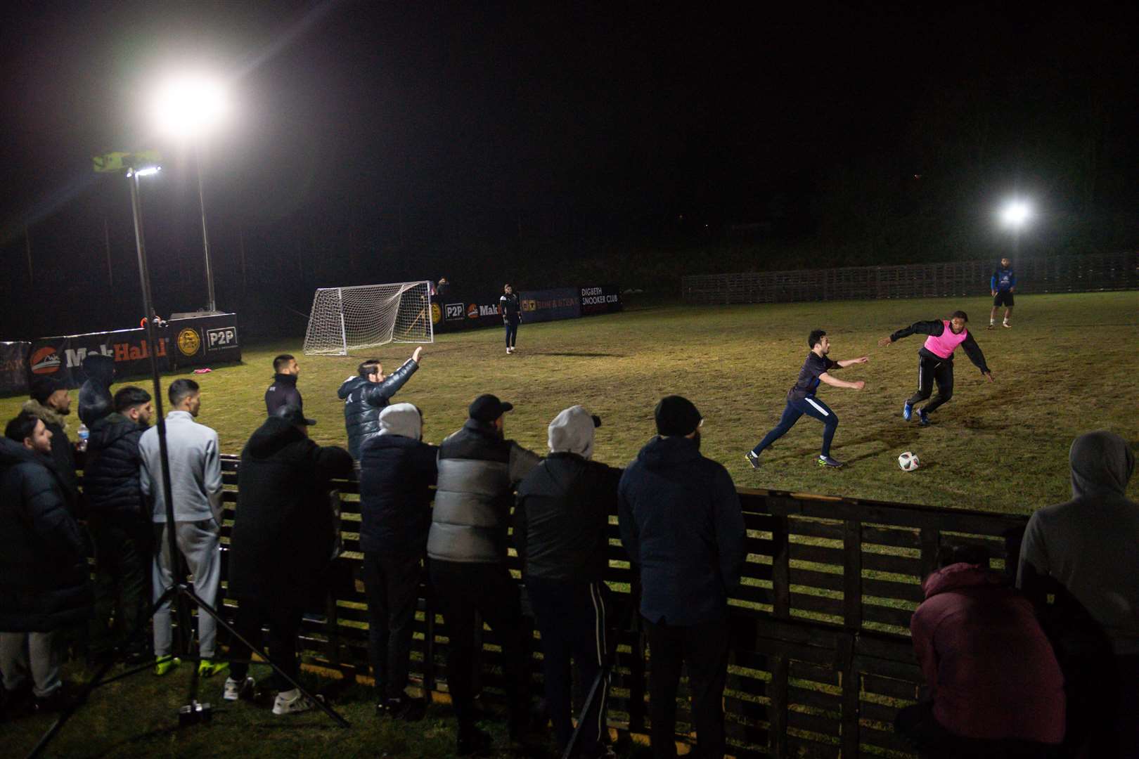 Spectators watch the game (Jacob King/PA)