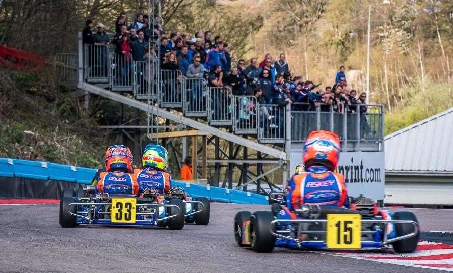 A new grandstand was installed as part of a £150,000 upgrade before Super One karting returned in May 2014. Picture: Paul Babington