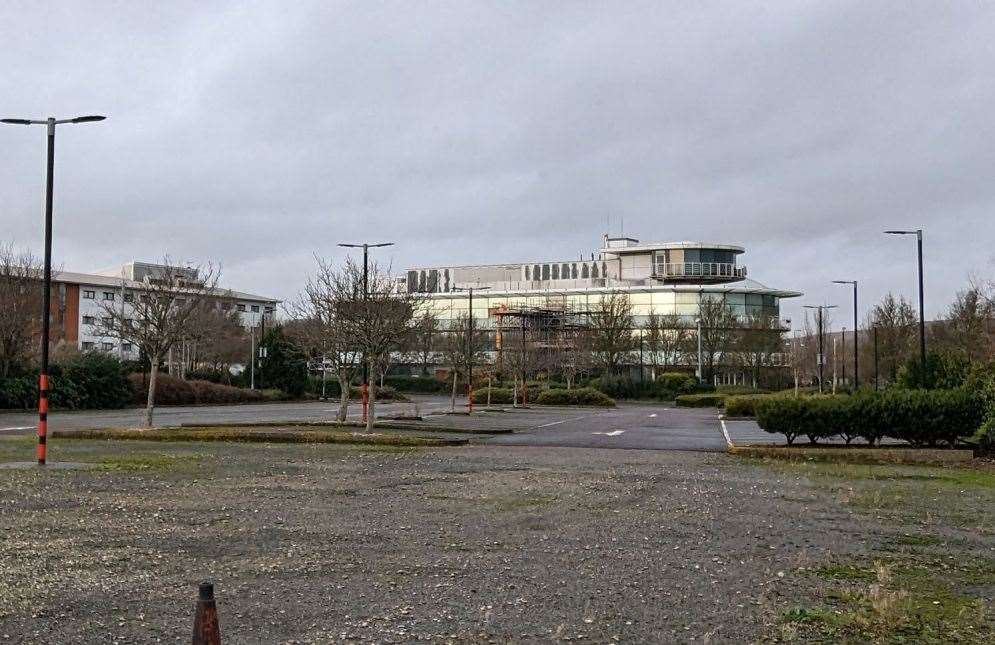 How the Cheriton Parc site currently looks. The main building could be turned into flats, while more homes could be built in the car park, if a sale is agreed