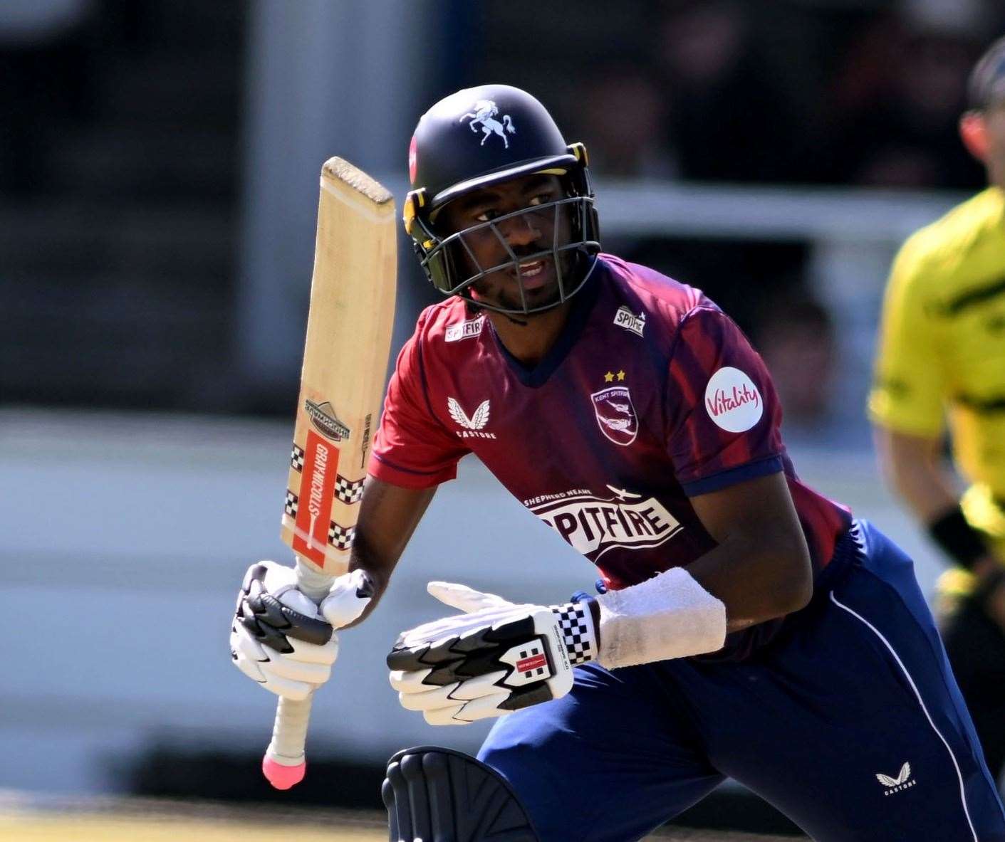 Tawanda Muyeye - scored a career-best 211 on Saturday on day three of Kent’s County Championship Division 1 game at Worcestershire. Picture: Barry Goodwin