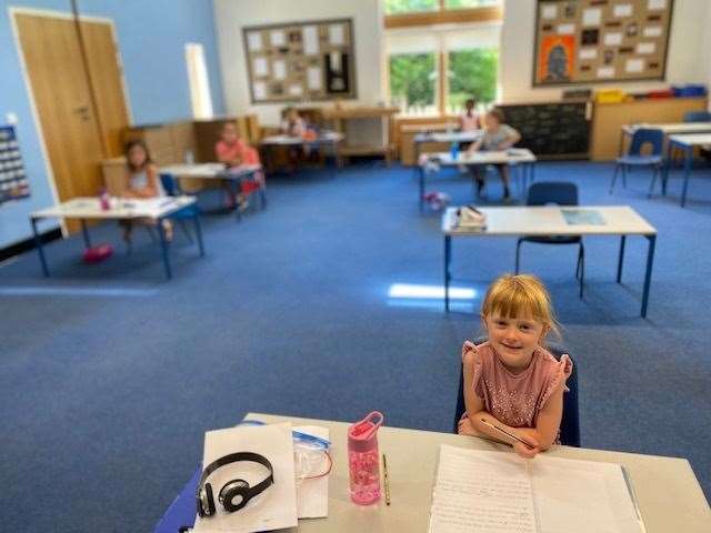 Children back in the classroom at St Paul's Primary School in Swanley