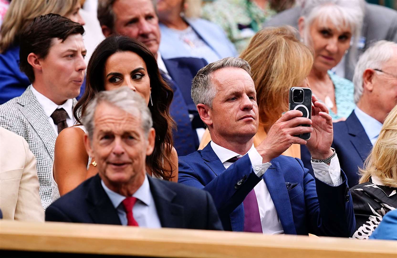 Luke Donald in the royal box on day eight of the 2024 Wimbledon Championships (Aaron Chown/PA)