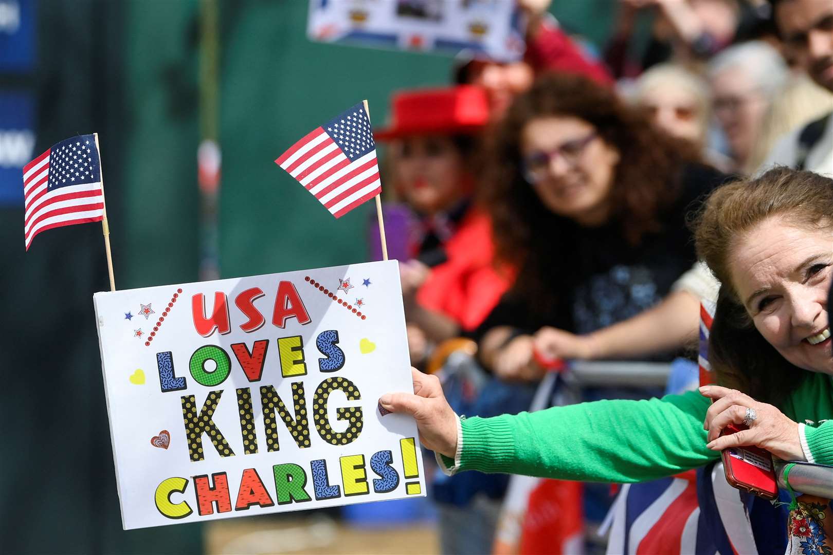 The King was welcomed during the walkabout (Toby Melville/PA)