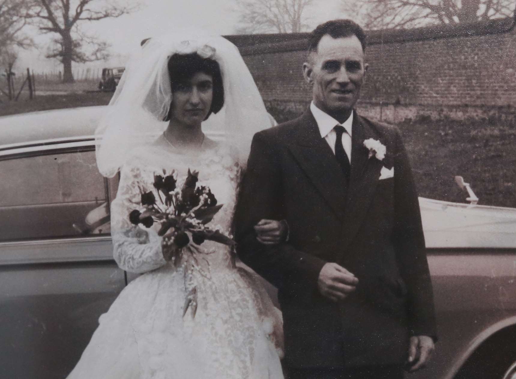 Ann Siddons on her wedding day