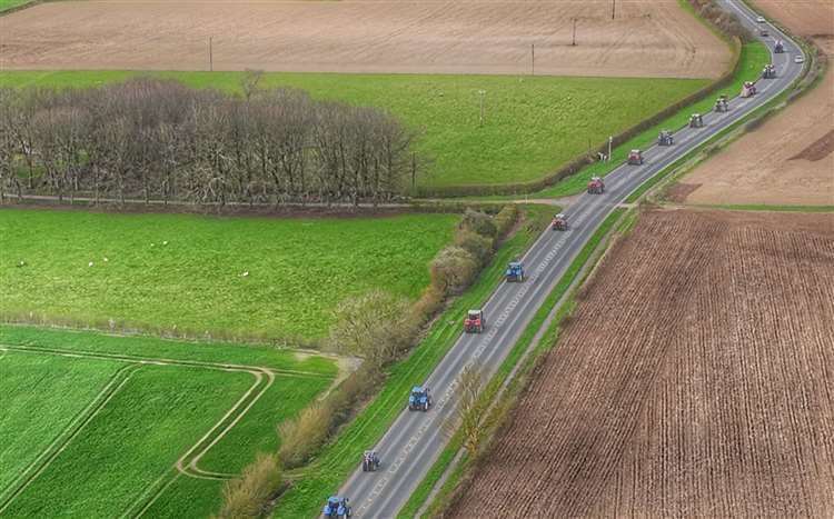 Farmers are converging on Westminster for a tractor protest against “substandard imports and dishonest labelling” they warn are threatening food security. Picture: Paul Hadley