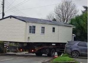 The road was blocked for several hours while it was transported. Picture: Shorne Parish Council