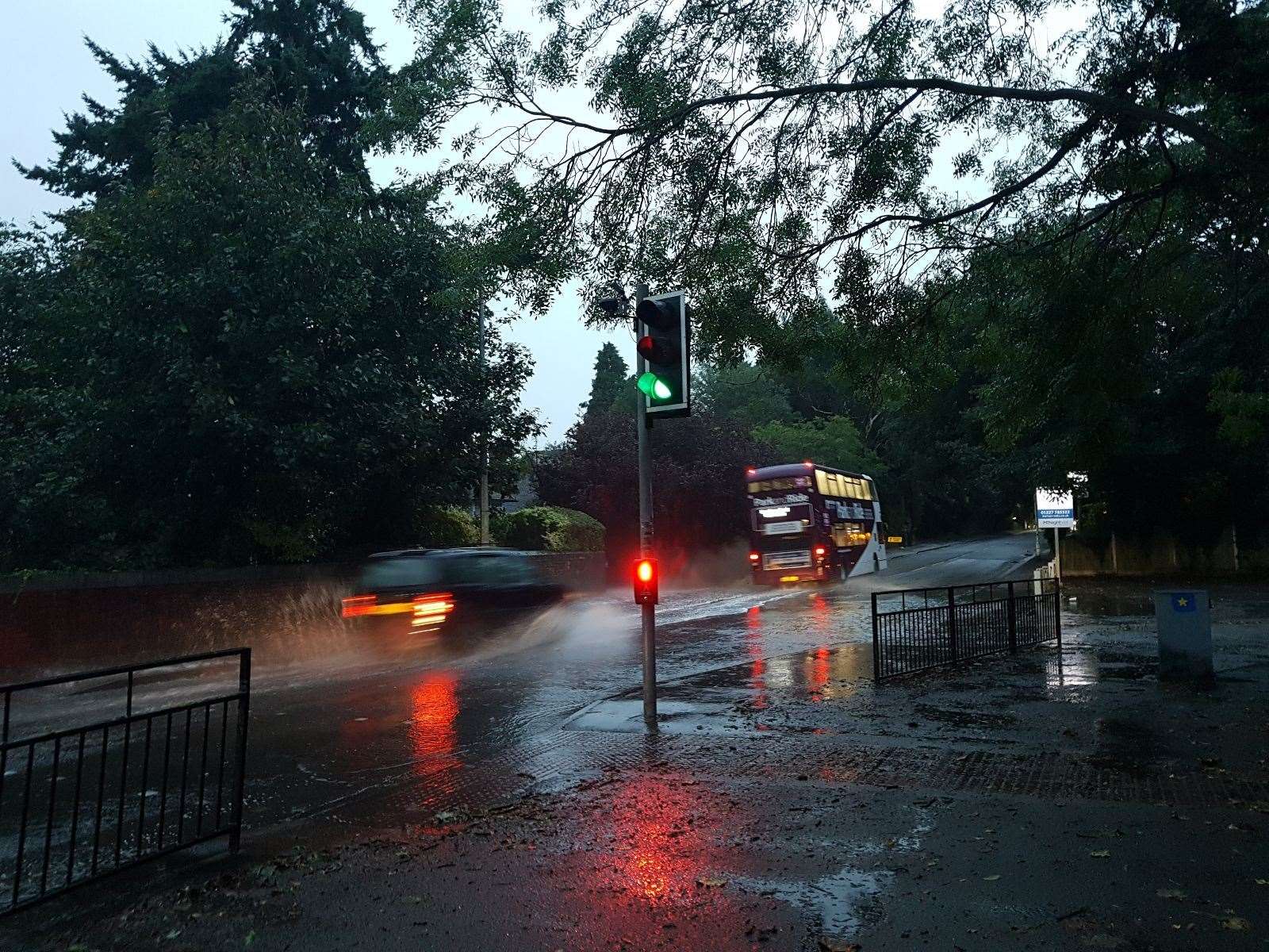 Flooding in New Dover Road, Canterbury