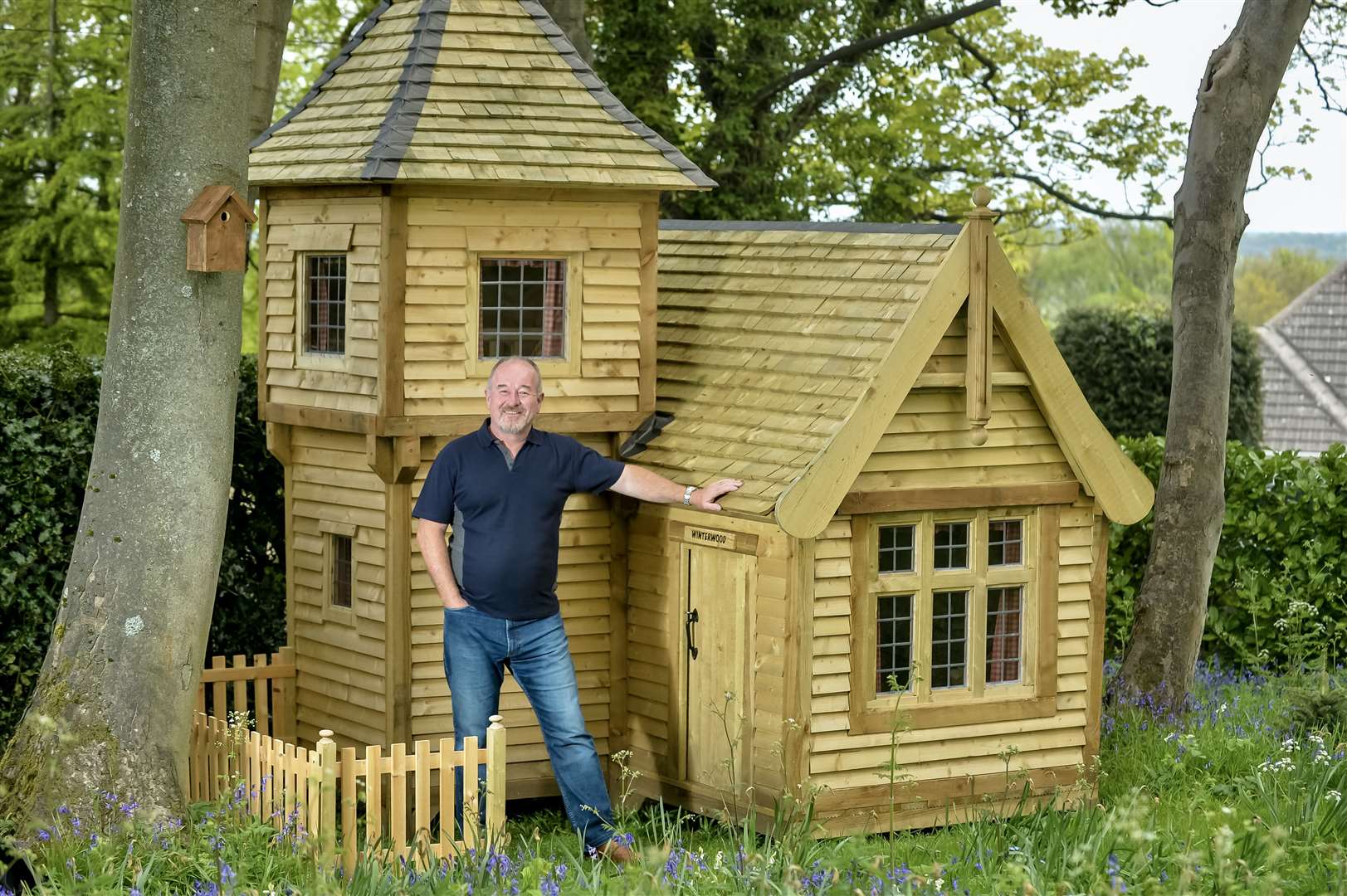 Mark Campbell built a fairytale castle shed for his granddaughter (Cuprinol Shed of the Year 2021/PA)