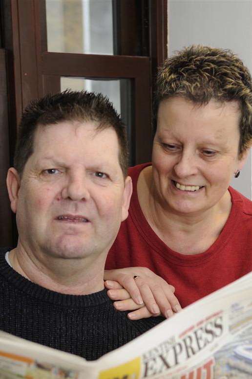 Football fan David Bew with wife Shirley