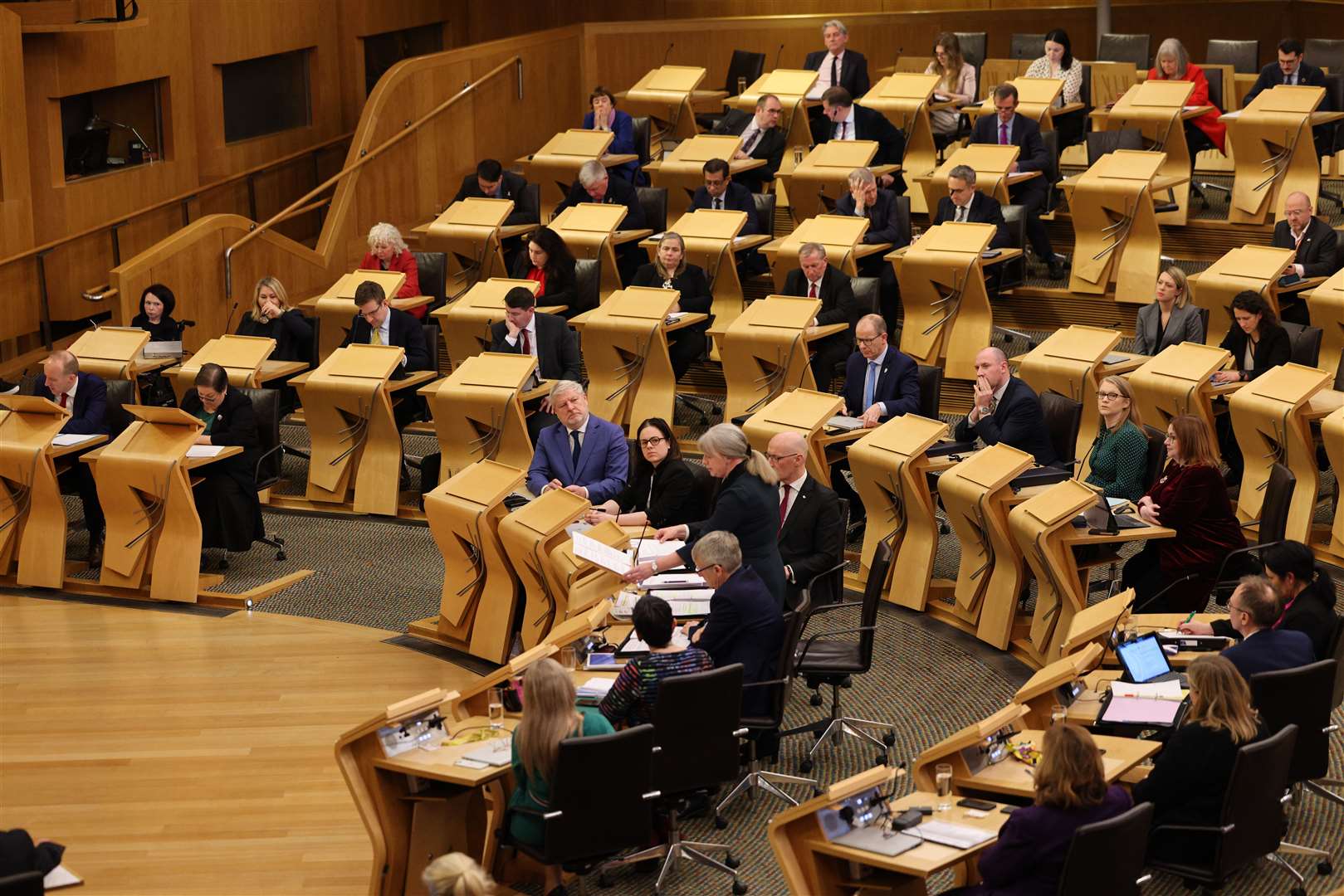 Finance Secretary Shona Robison announced the draft Scottish Budget for 2025-26 to MSPs on Wednesday afternoon (Robert Perry/PA)