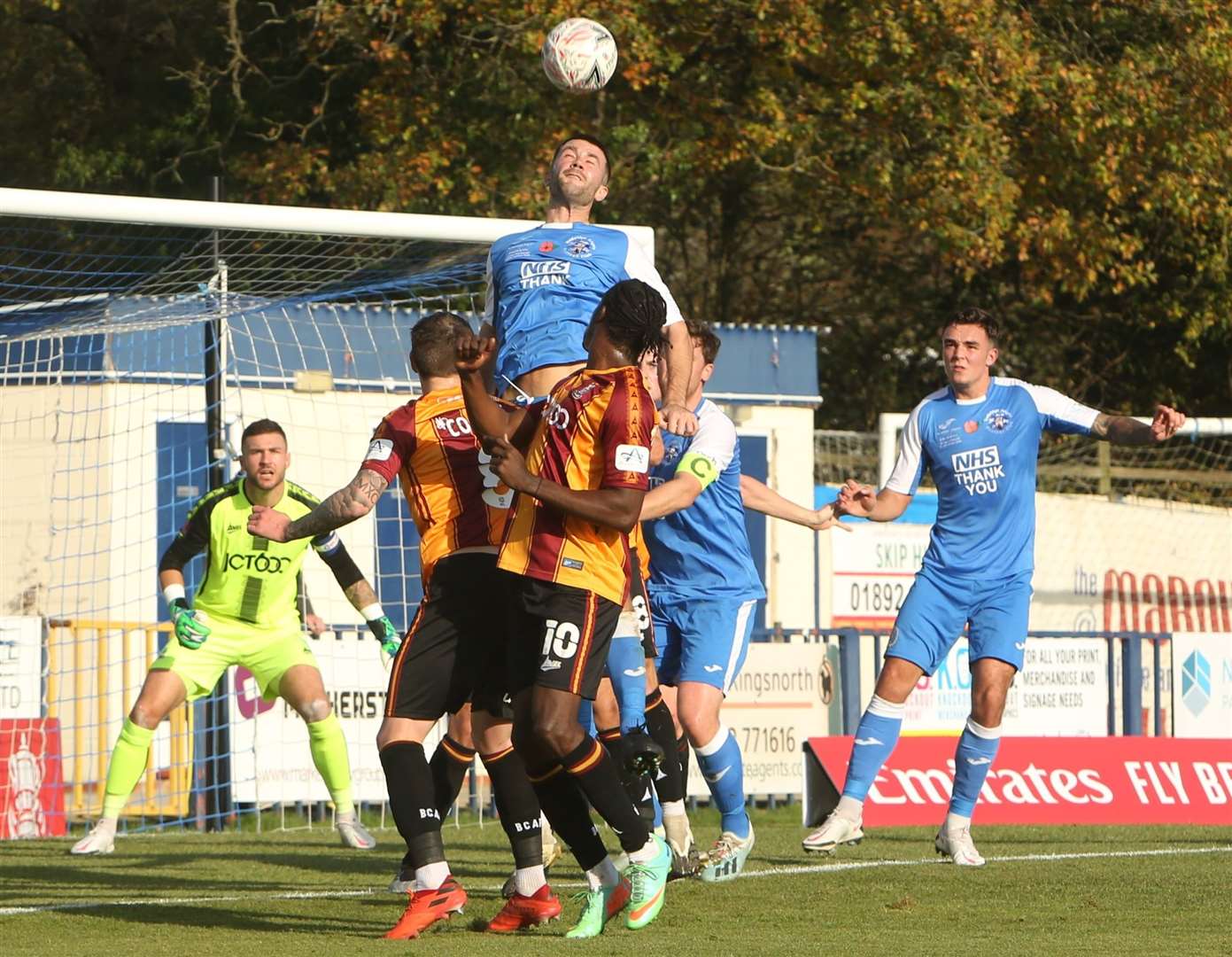 Tonbridge put League 2 Bradford under pressure. Picture: Dave Couldridge (43053794)