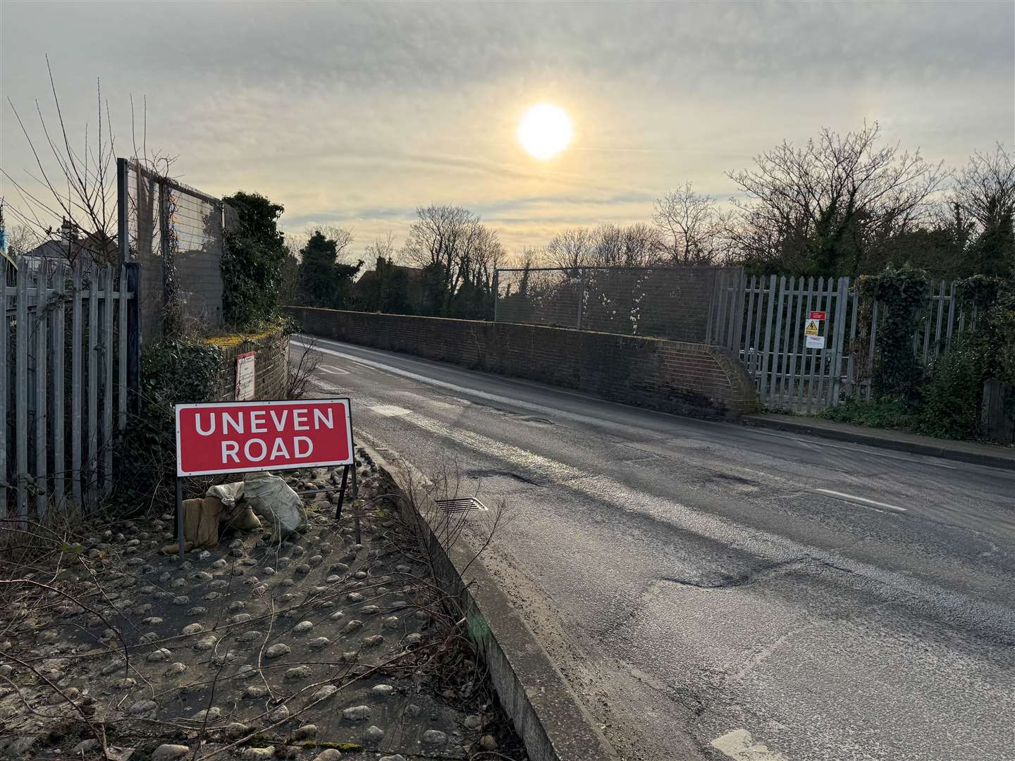 Victor Calleja says Blacksole Bridge, Herne Bay is a "deathtrap" due to the number of potholes in the road