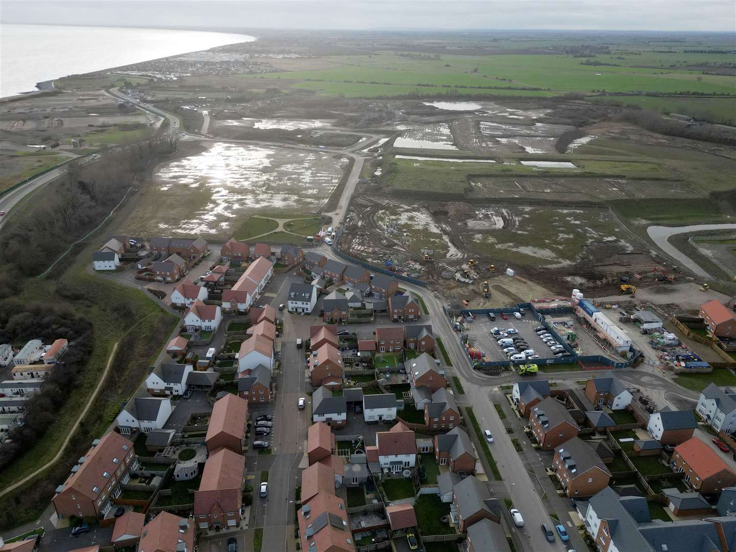 Hundreds more homes are due to be built at the former Nickolls Quarry site near Hythe.Picture: Barry Goodwin