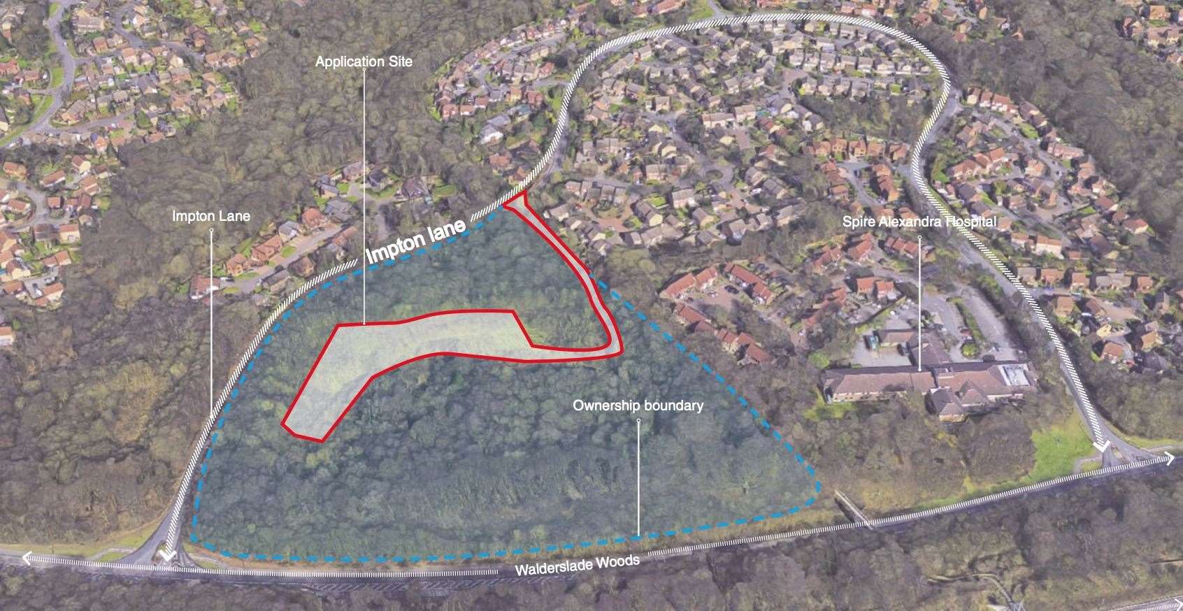 Site map for the development off Impton Lane, Walderslade. Picture: ECE Planning