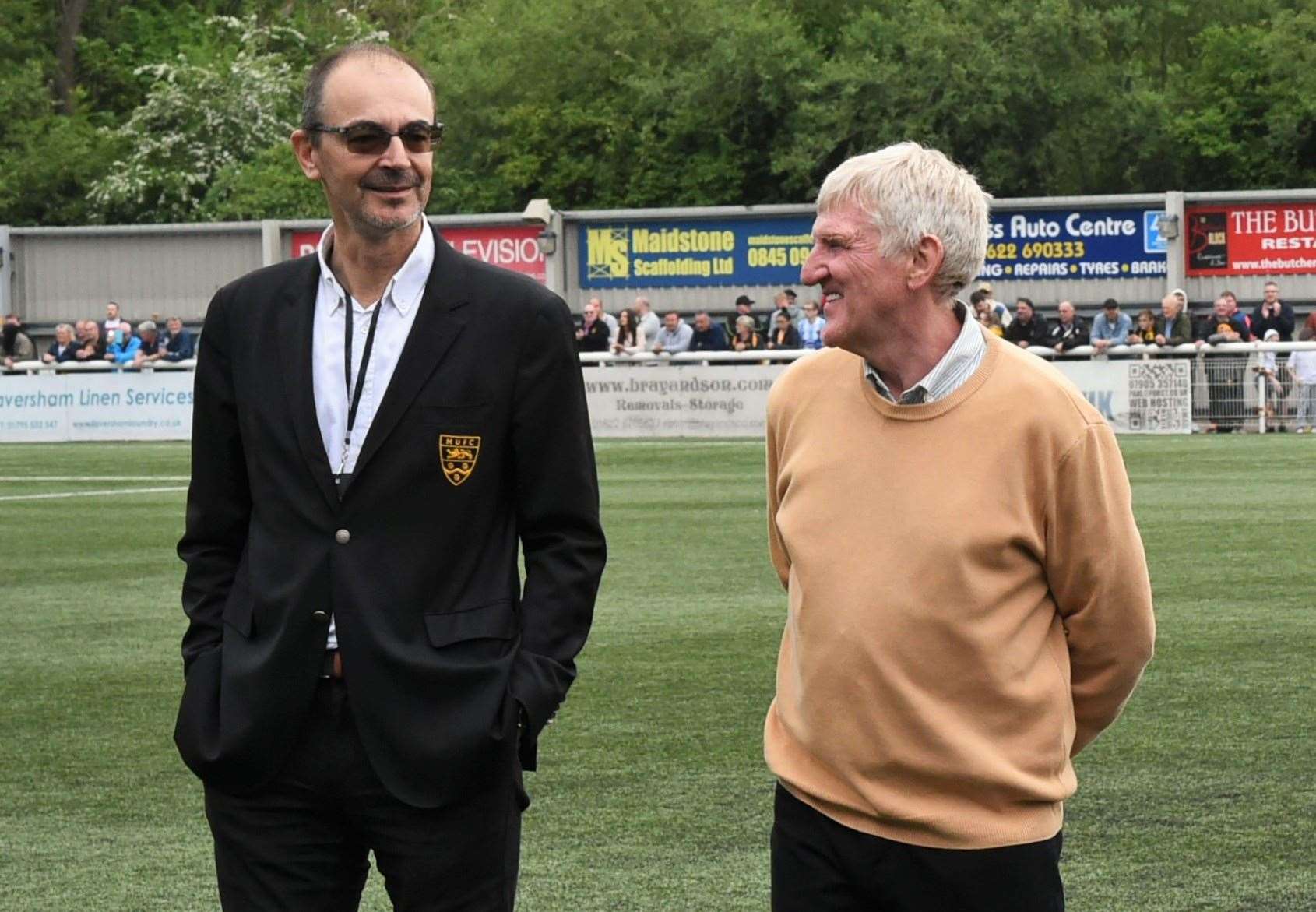 Maidstone United co-owners Oliver Ash and Terry Casey. Picture: Steve Terrell