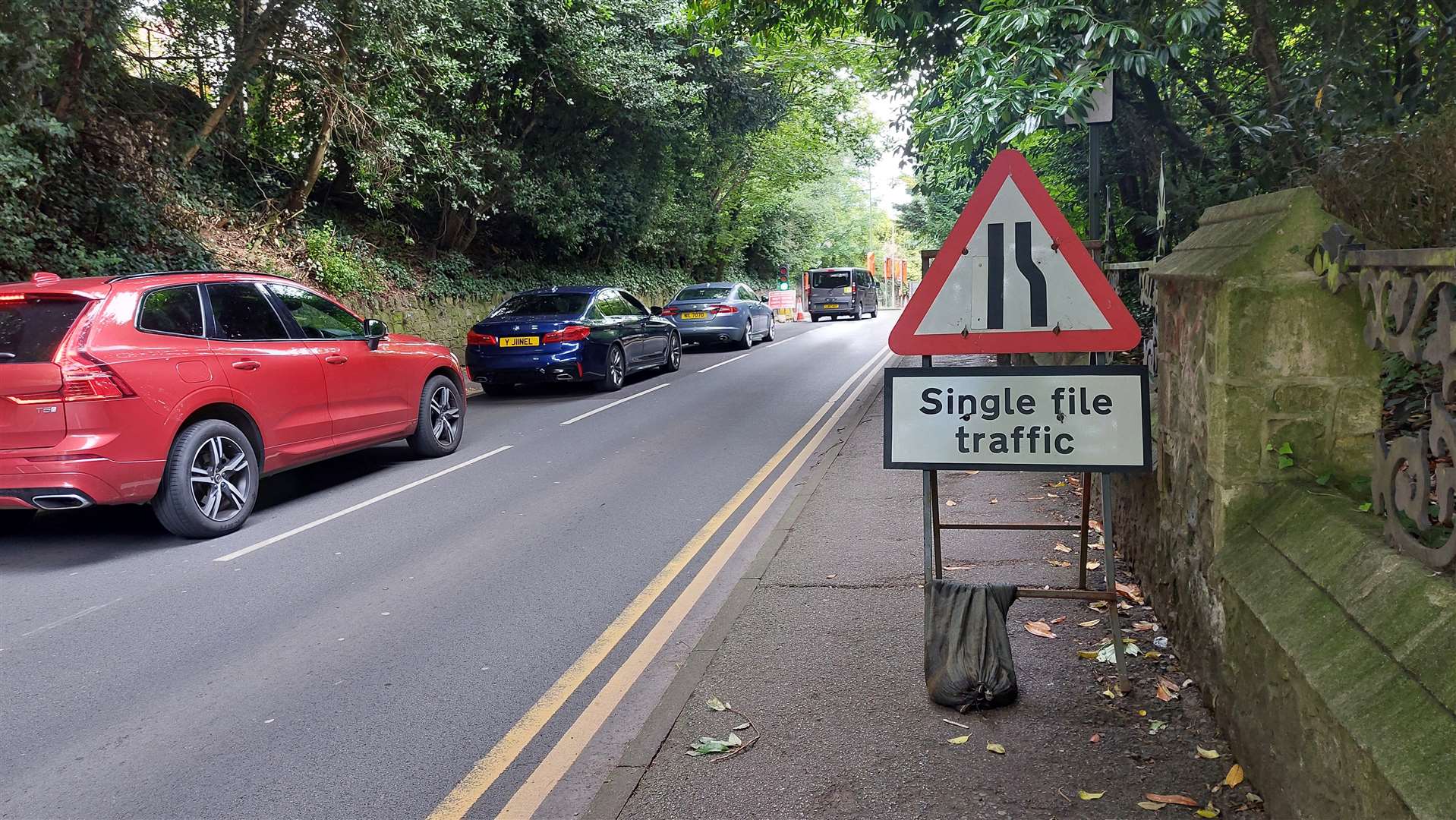 Temporary traffic lights have been installed at the Canterbury Road and Magazine Road junction