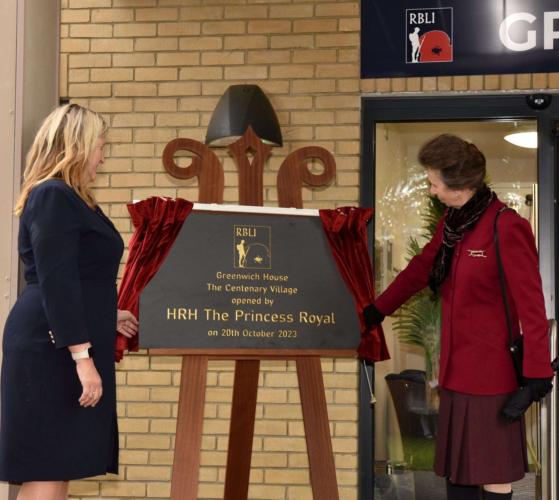 Princess Anne opening the village last year with Lisa Farmer