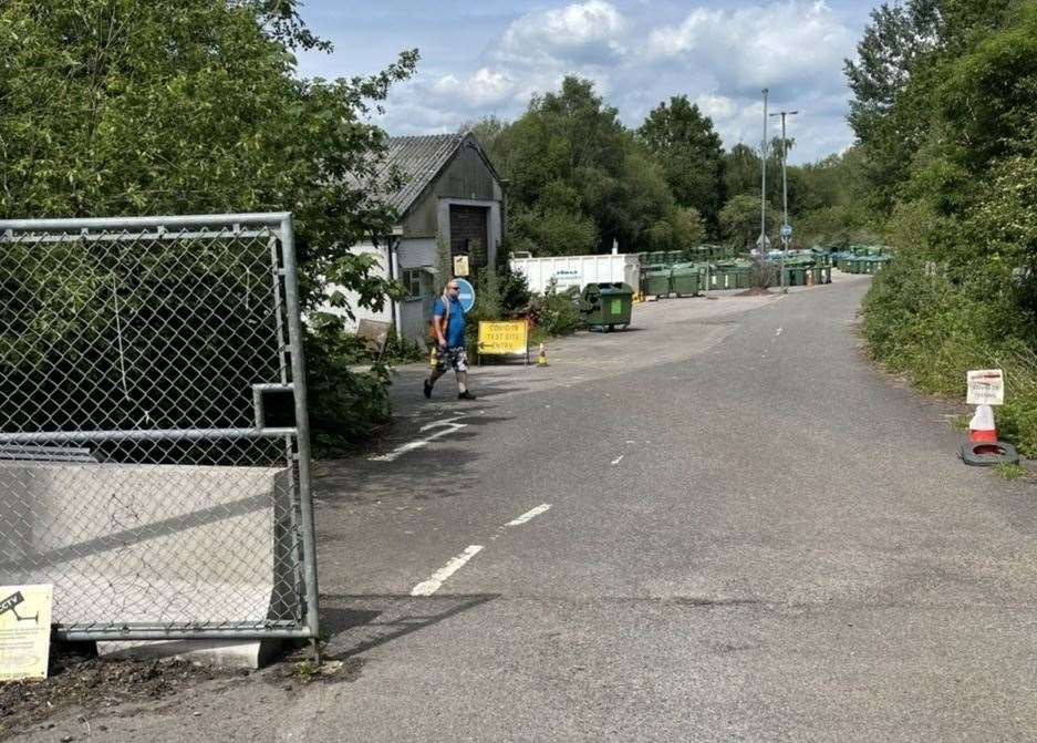 The sign at the entrance of the site was hard to spot from the road. Picture: Susan Balsdon