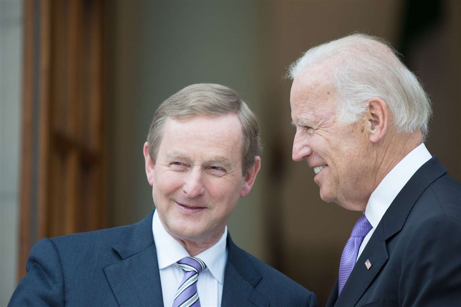 Mr Biden, right, with former taoiseach Enda Kenny