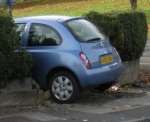 The car landed in a neighbour's garden