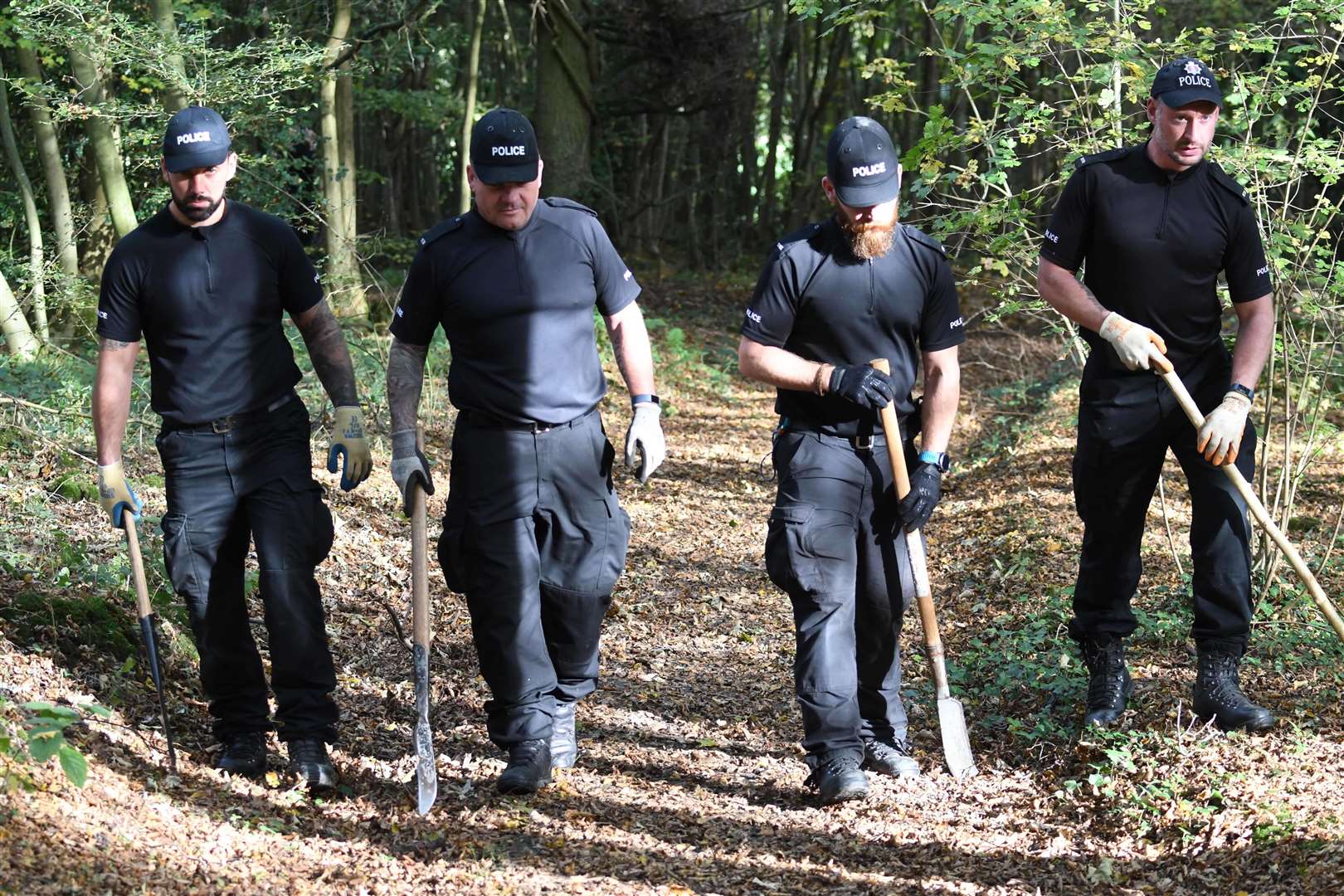 Police have searched many areas of woodland in and around the New Ash Green area, picture, Steve Finn