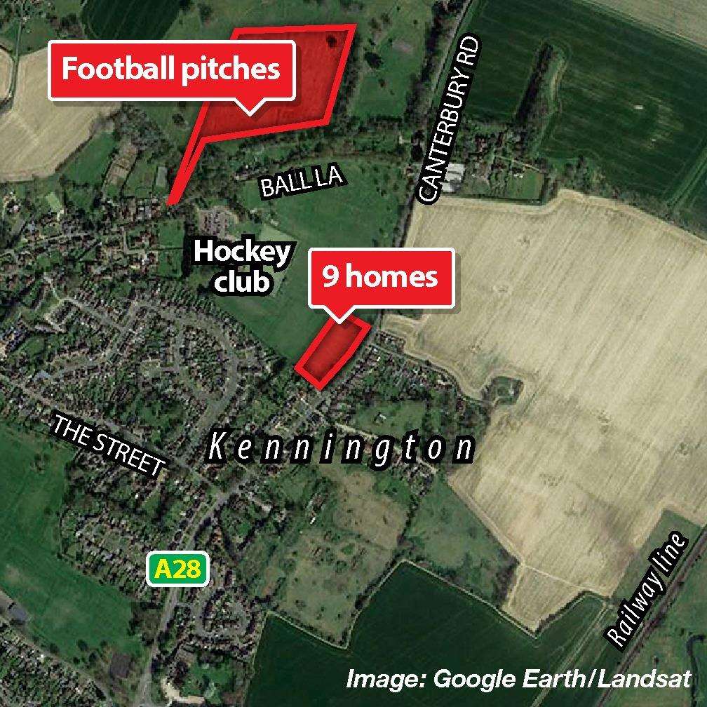 Where the homes and pitches could go