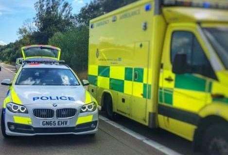 Police car and ambulance. Stock picture (14623996)